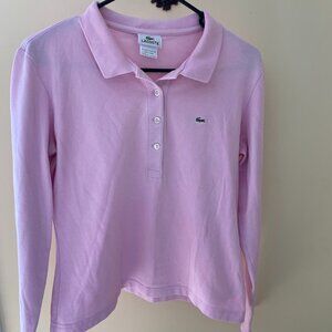 Vintage Women's Lacoste Pink Shirt (Size 44)(All of my clothing is $5/$10)